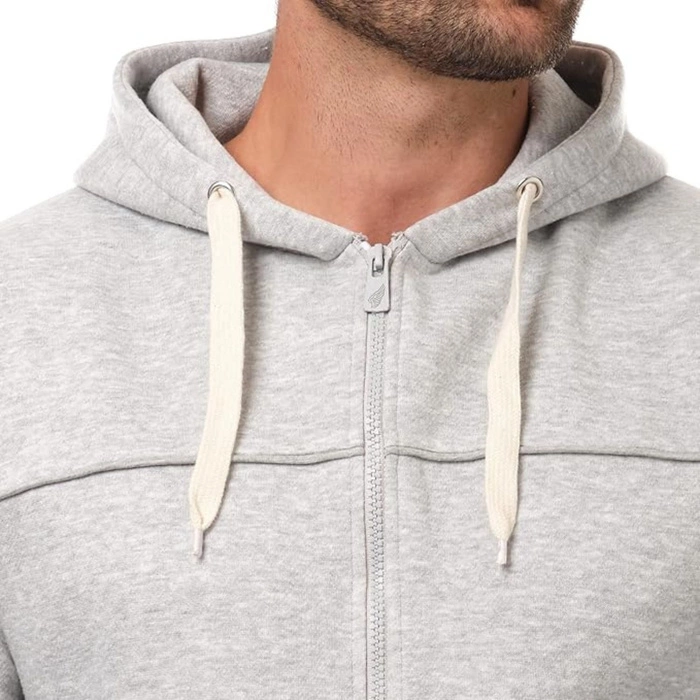 Bluza męska Hopenlife Laurent szara rozsuwana z kapturem r. S
