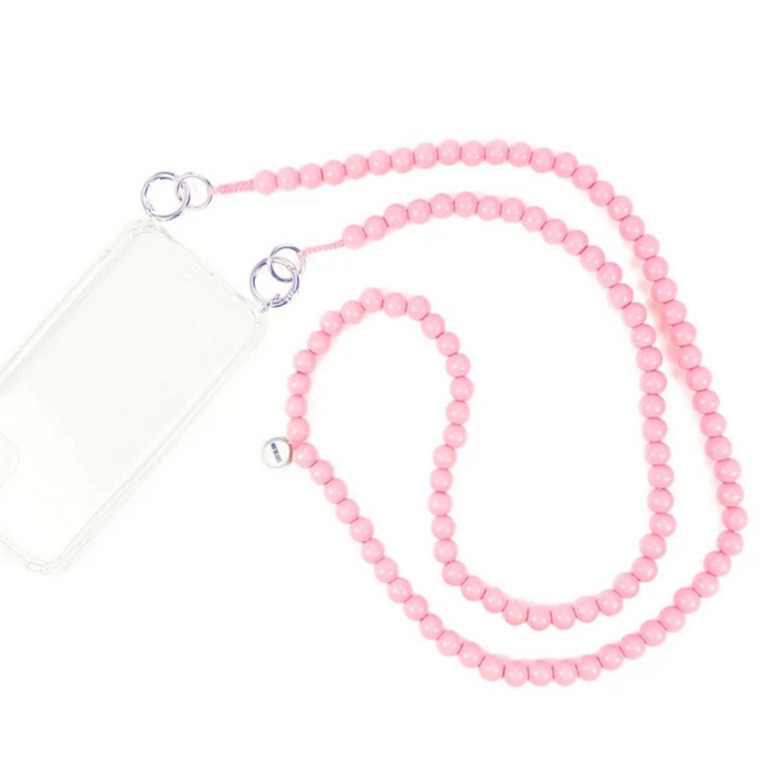 Smycz do telefonu komórkowego Mobeads Escapulario różowy drewno 130 cm