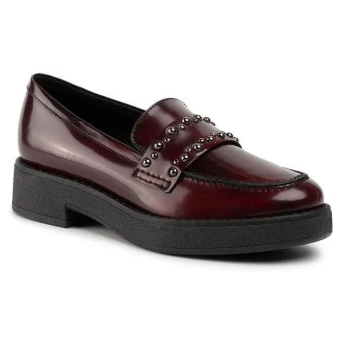 Buty damskie Geox Adrya mokasyny skórzane bordowe r. 37