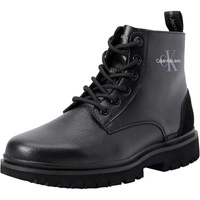 Buty damskie Calvin Klein Jeans Eva Boot Mid Lace Up trepy skórzane czarne r. 38