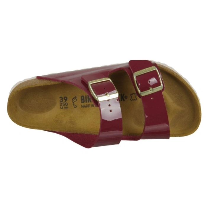 Klapki damskie Birkenstock Arizona BS regular birko-flor bordowe r. 37