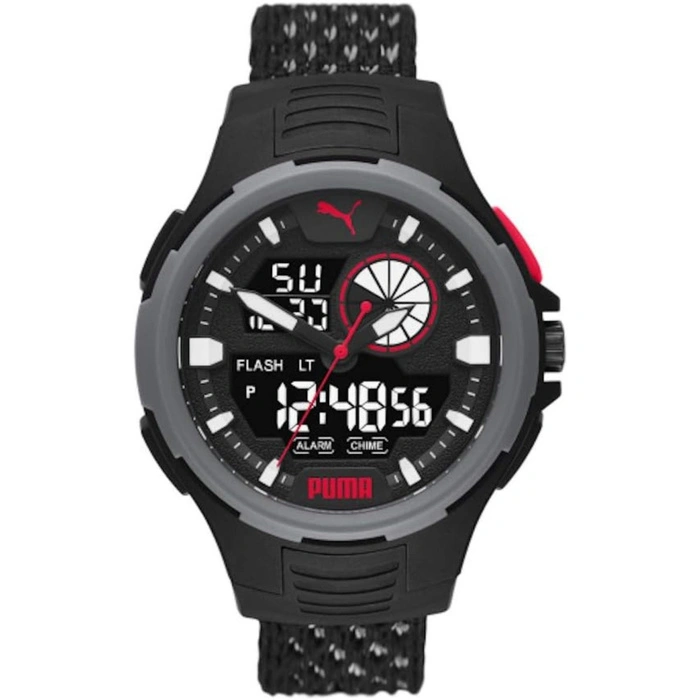 Zegarek męski sportowy Puma Bold P5073 kwarcowy cyfrowo-analogowy czarny