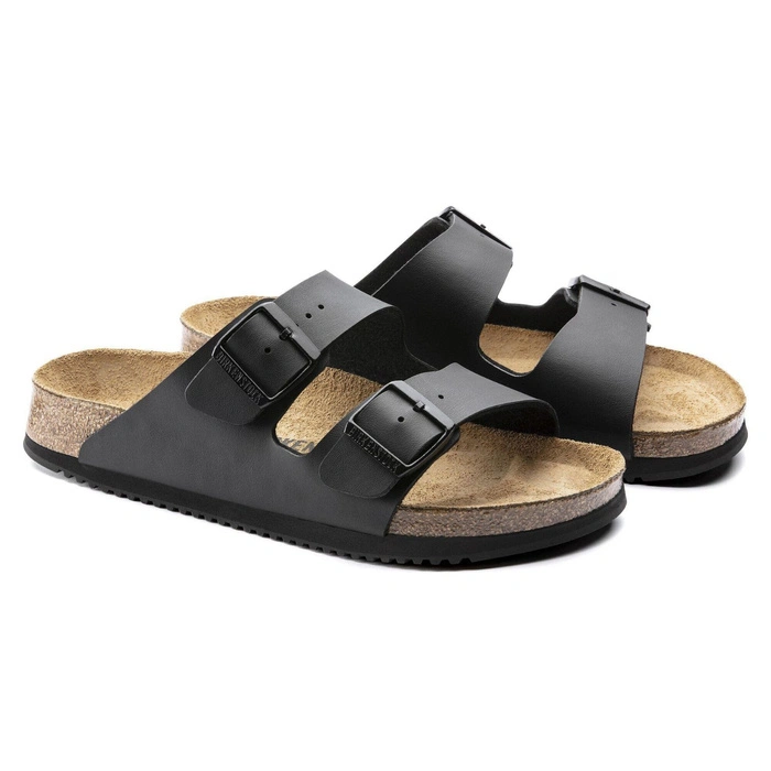 Klapki damskie Birkenstock Arizona skórzane Briko-Flor czarne r. 40