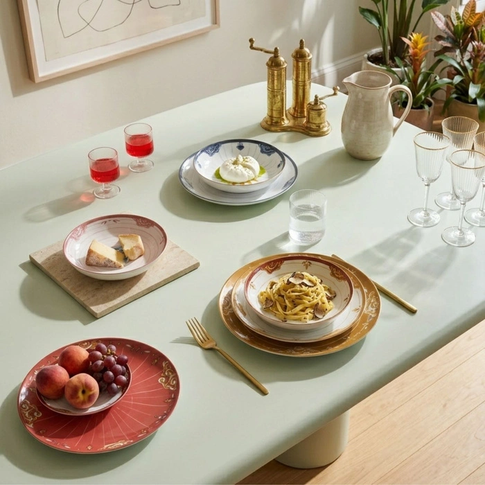 Zestaw 4 sztuk talerzy głębokich Westwing Mystic porcelana