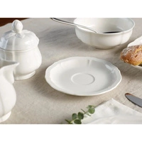 Spodki pod filiżanki Villeroy&Boch Manoir 6 sztuk 15 cm talerzyki ecru