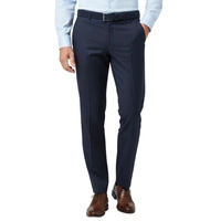 Spodnie męskie Calvin Klein Stretch Wool garniturowe wełniane granatowe