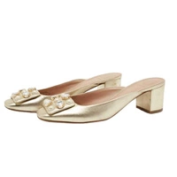 Buty damskie Tory Burch Vail 55mm złote klapki r. 36,5