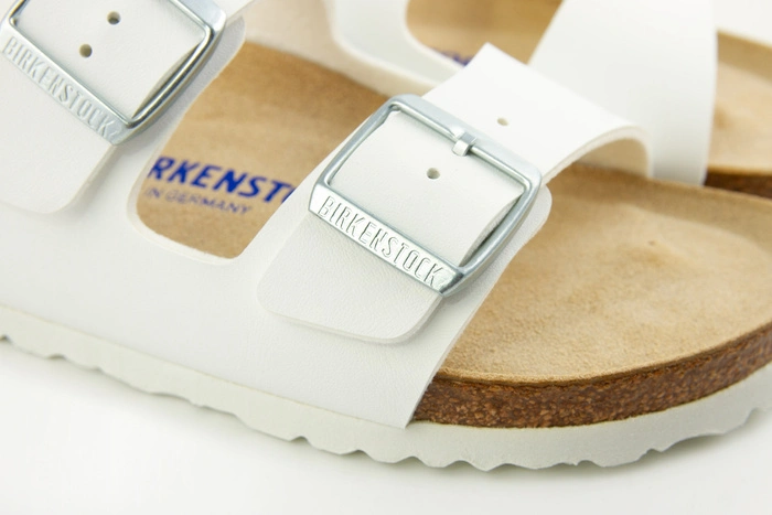 Klapki męskie Birkenstock Arizona bs z miękką wkładką białe r. 42