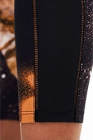 Legginsy damskie Desigual Flore wzorzyste wysoki stan fitness