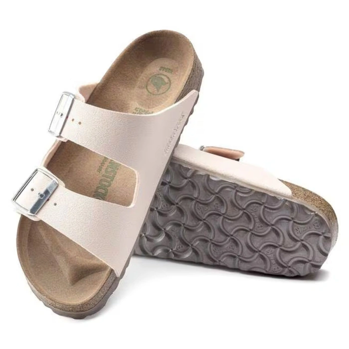 Klapki damskie Birkenstock Arizona BS birko-flor vegan jasno różowe r. 37
