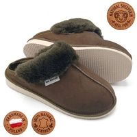 Kapcie damskie IRE SHOES ze skóry owczej naturalny kożuch futro ciepłe ręcznie szyte r. 41