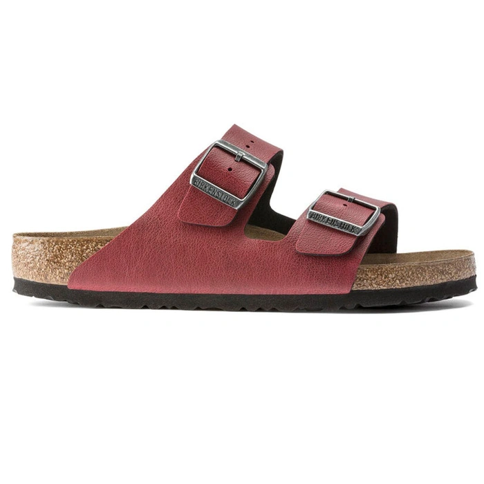 Klapki damskie Birkenstock Arizona BS skórzane birko-flor bordowe r. 42