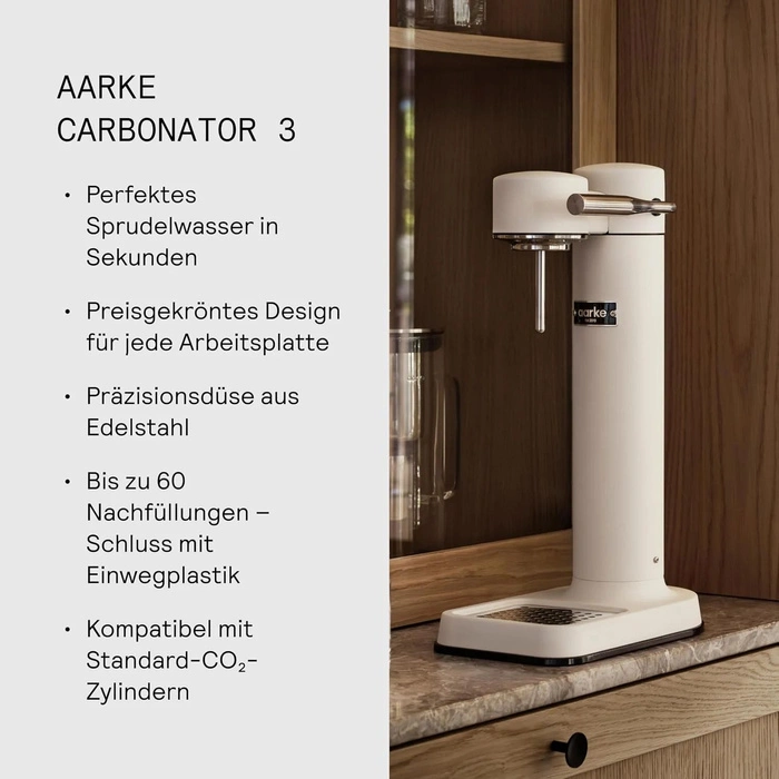 Saturator do wody AARKE Carbonator 3 kość słoniowa matowy