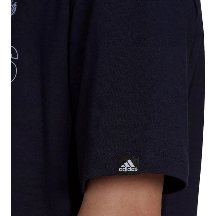 Koszulka damska Adidas Soft Floral bawełniana granatowa t-shirt r. XS