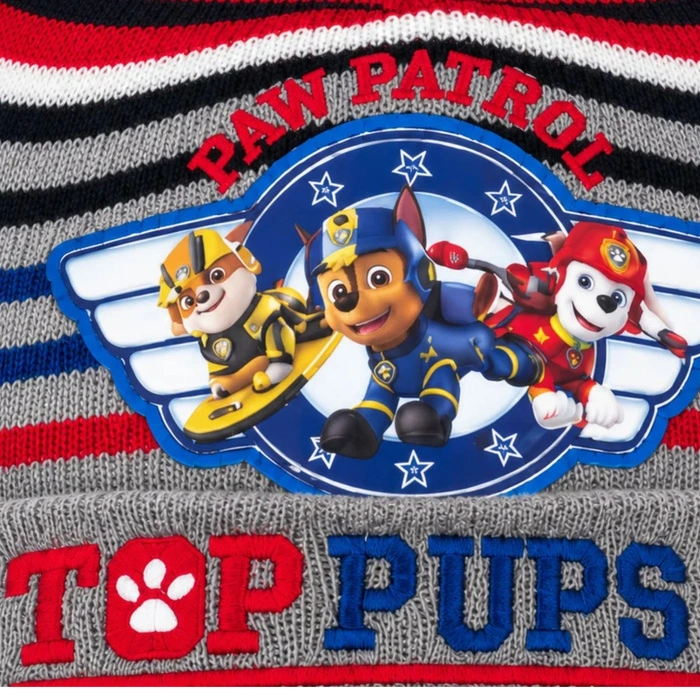 Komplet czapka rękawiczki Disney Paw Patrol zimowy szary