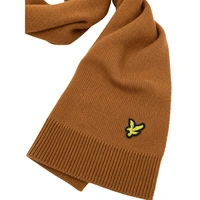 Szalik męski Lyle&Scott klasyczny akrylowy zimowy brązowy