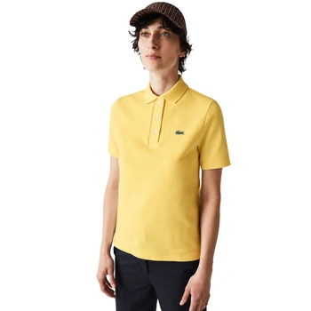 Koszulka damska Lacoste Regular Fit Polo bawełniana żółta r. XXS