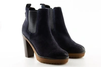 Buty damskie Tommy Hilfiger Cleo botki skórzane zamszowe granatowe