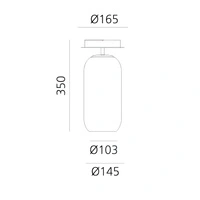 Lampa sufitowa Artemide Gople Mini z dmuchanego szkła brązowa
