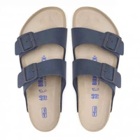 Klapki męskie Birkenstock Arizona regular z miękką wkładką granatowe r. 43