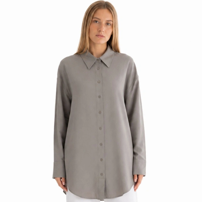 Koszula damska Zara lejąca oversize taupe r. XS