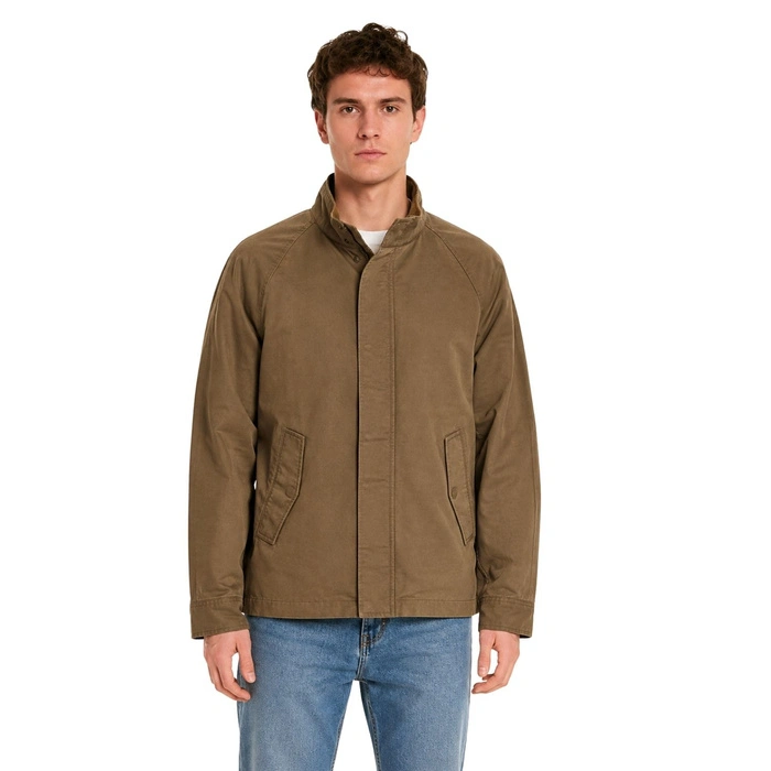 Kurtka męska Zara przejściowa casual brozowy khaki r. L