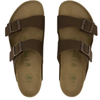 Klapki damskie Birkenstock Arizona BS regular vegan brązowe r. 39