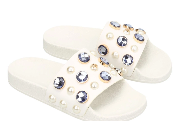 Klapki damskie Tory Burch Vail plażowe z dżetami r. 36,5