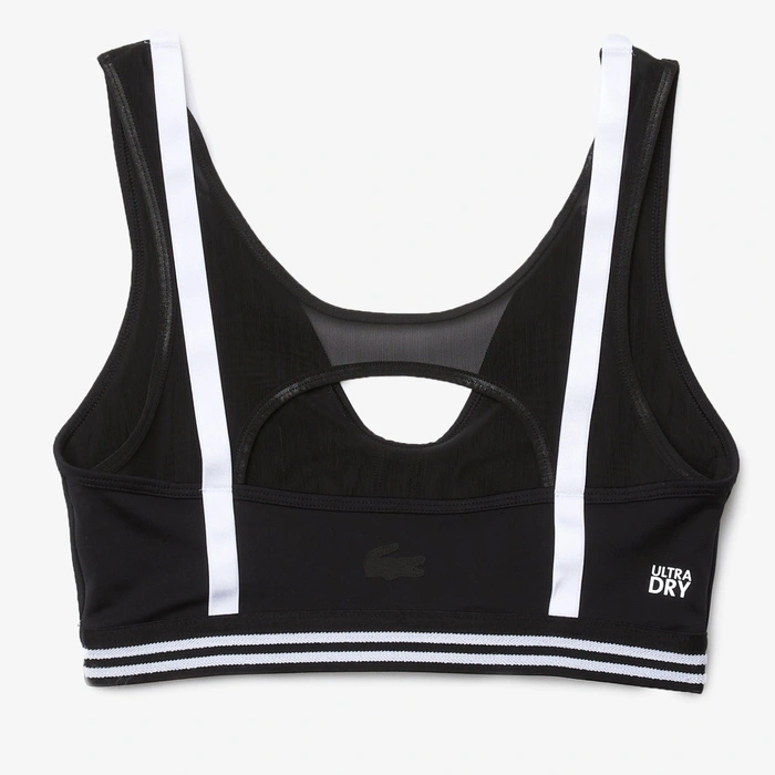 Top sportowy Lacoste Sport biustonosz treningowy czarny r. M