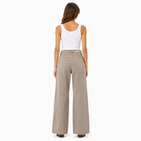 Spodnie damskie Zara Crossover jeansy szerokie beżowe  r. 34