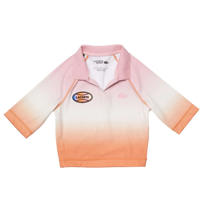 Koszulka damska Lacoste Summer sportowa crop wielokolorowa r. S