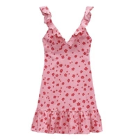 Sukienka damska Zara Floral Print mini letnia lniana w kwiaty