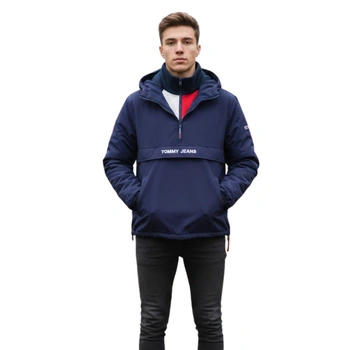 Kurtka męska Tommy Jeans Pop Over przejściowa granatowo z kapturem r. M