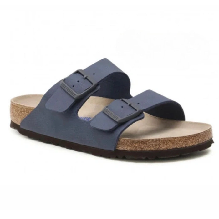 Klapki męskie Birkenstock Arizona regular z miękką wkładką granatowe r. 45