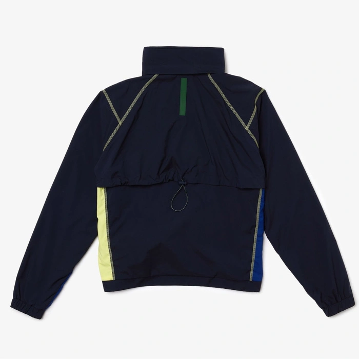 Kurtka damska Lacoste sportowa przeciwdeszczowa granatowa r. XS