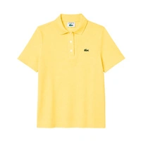 Koszulka damska Lacoste Regular Fit Polo bawełniana żółta r. XXS