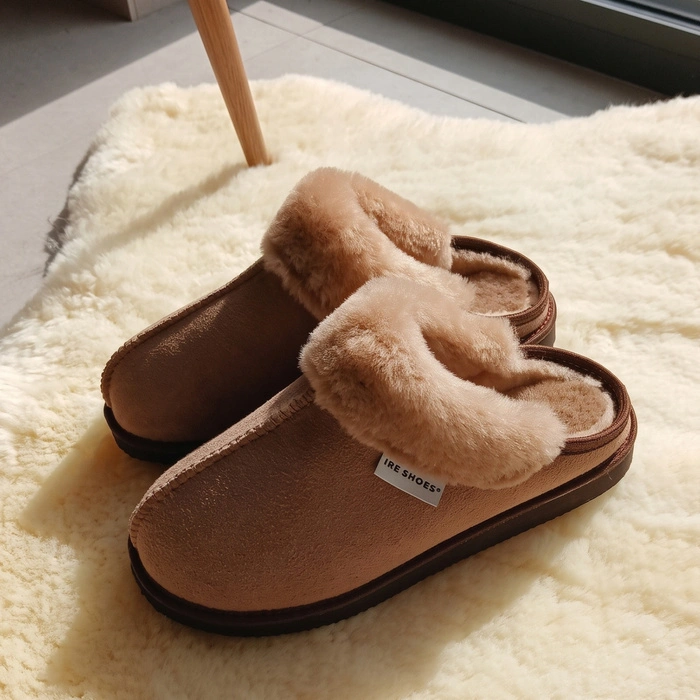 Kapcie damskie IRE SHOES ze skóry owczej naturalny kożuch futro ciepłe ręcznie szyte r. 38