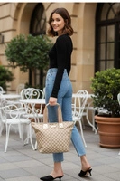 Torebka Gucci Large Web Zip Tote monogram oryginalna vintage