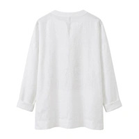 Bluzka damska Zara biała lniana letnia oversize