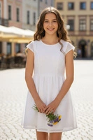 Sukienka dziewczęca Mayoral biała elegancka r. 158