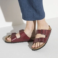 Klapki damskie Birkenstock Arizona BS regular birko-flor bordowe r. 37