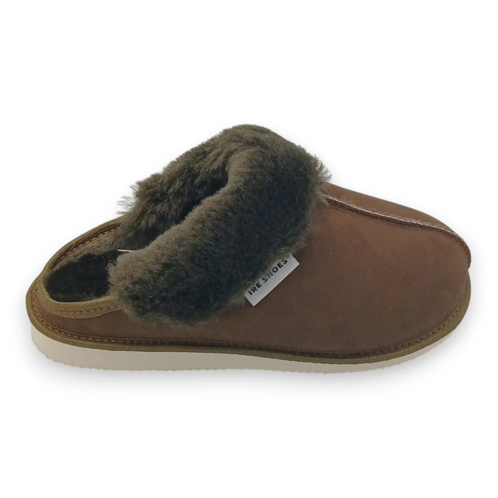 Kapcie damskie IRE SHOES ze skóry owczej naturalny kożuch futro ciepłe ręcznie szyte r. 37