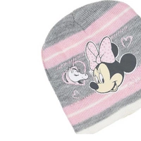 Komplet czapka rękawiczki Disney Myszka Minnie zimowa szary dla dziewczynki r. 48