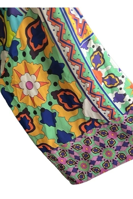 Narzutka długa damska Zara lekkie kimono etniczny wzór