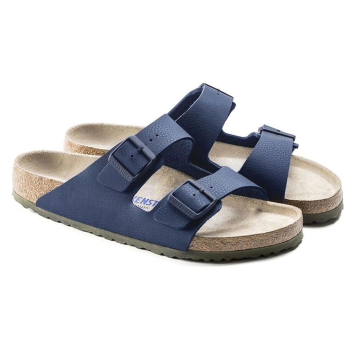Klapki męskie Birkenstock Arizona z miękką wkładką granatowe r. 43